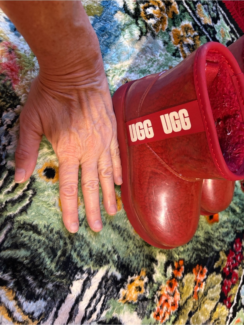 UGG Kids Red Logo Winter Boots